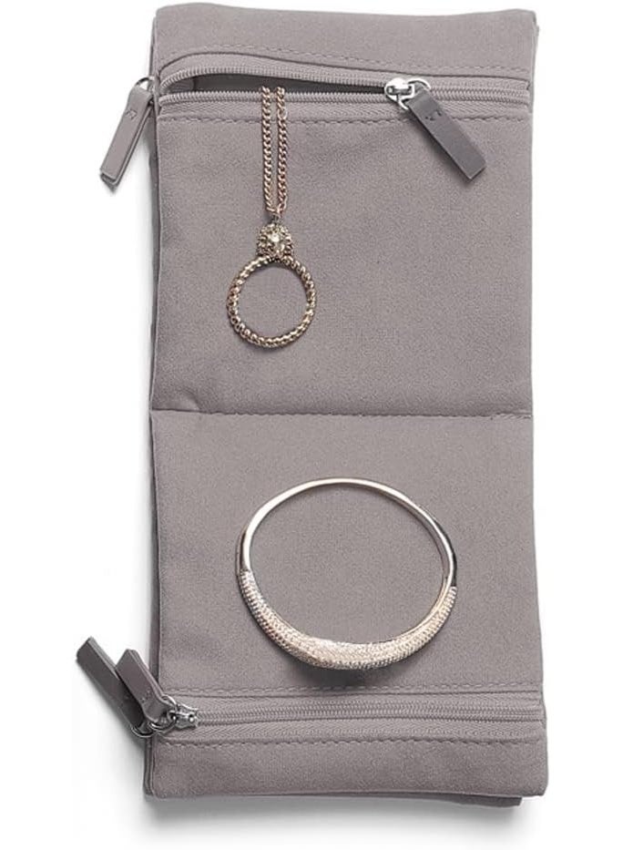 jaexest Premium Zippered Jewelry Organizer Bag | Women's Travel & Home Storage Case for Necklaces, Earrings, Rings & Bracelets, Compact & Foldable Design - Image 4